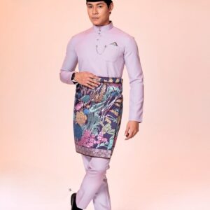 Baju Melayu Lelaki Senna Light Grey