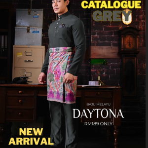 Baju Melayu Daytona Koleksi Grey